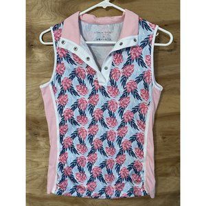 Lohla Sport Women's M Golf Pickleball Sleeveless Polo Tank Top Shirt Stretch